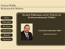 Tablet Screenshot of kanzlei-woehlke.de